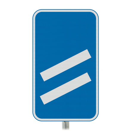 Count Down Marker 200 yds Post Mounted Sign - Diagram 824 R2/RA2 (Face Only) (Blue & White / Right)