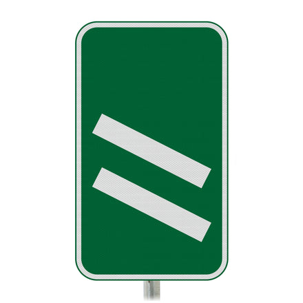 Count Down Marker 200 yds Post Mounted Sign - Diagram 824 R2/RA2 (Face Only)