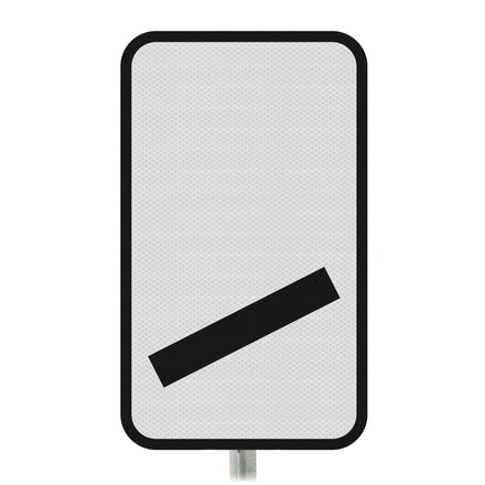 Count Down Marker 100 yds Post Mounted Sign - Diagram 825 R2/RA2 (Face Only) (White & Black / Right)