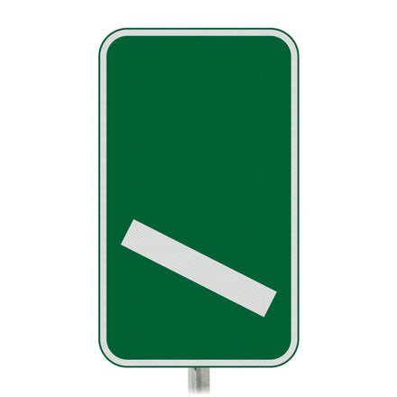 Count Down Marker 100 yds Post Mounted Sign - Diagram 825 R2/RA2 (Face Only)