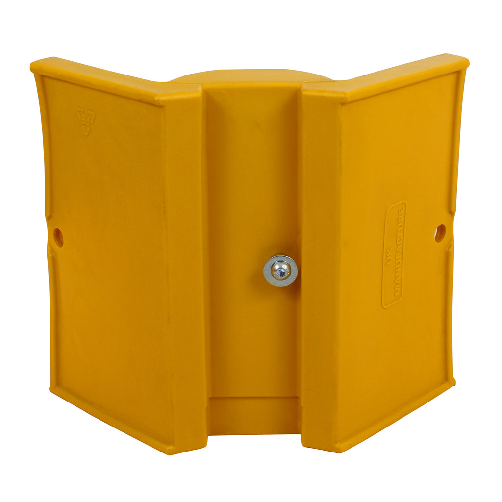 Yellow Plastic 90° Internal Armco Barrier Corner Section