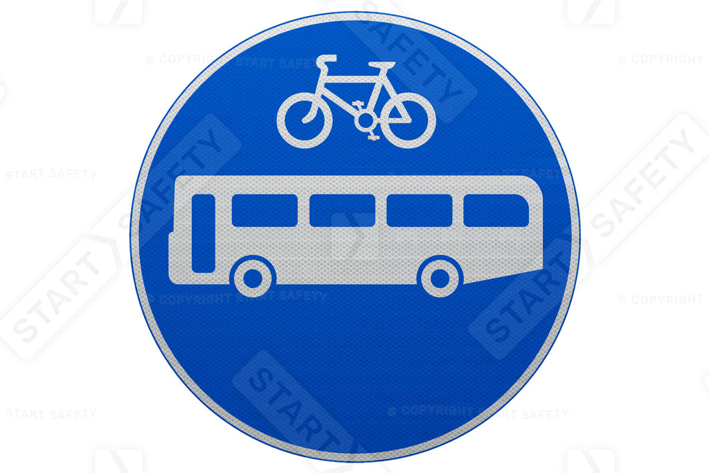 Buses & Cycles Only Post Mounted Sign Face Dia. 953 RA2 Reflective (Face Only)