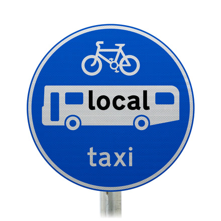 Buses, Cycles and Taxis Only Post Mount Sign - 953 R2/RA2 (Face Only)