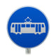 Tramcars and Buses Only Post Mount Sign - Dia 953.1 R2/RA2 (Face Only)