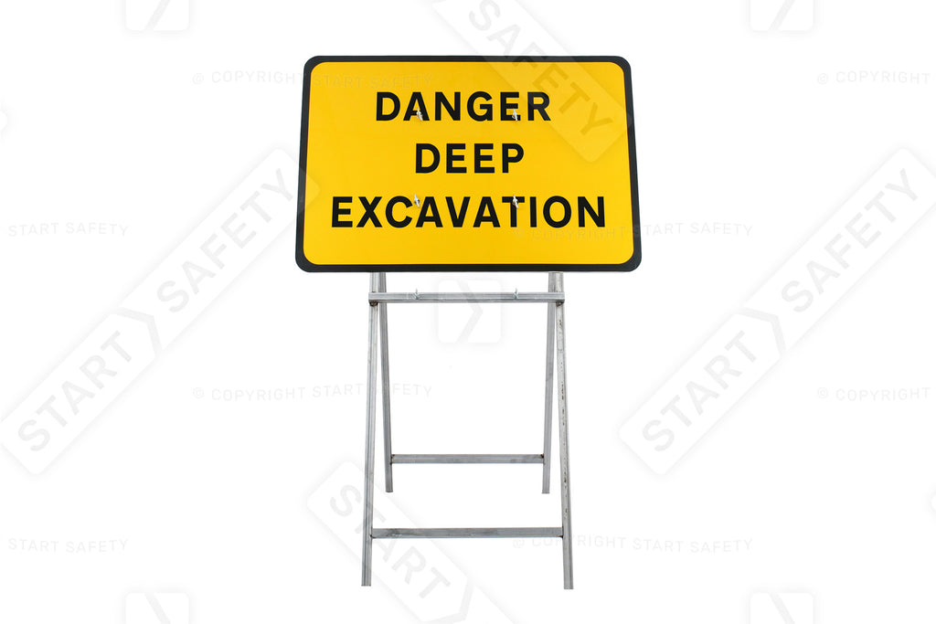 Danger Deep Excavation'  | Quick Fit (face only) | 1050x750mm