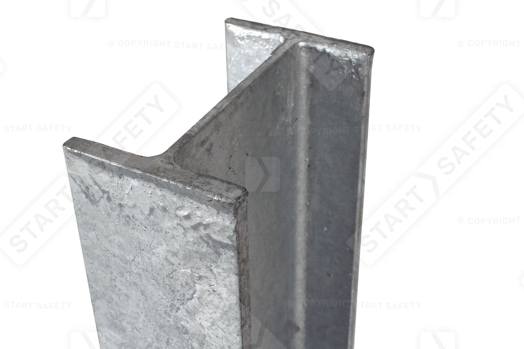 Cast In 1800mm Double Run RSJ  Armco Barrier Post Galvanised Steel