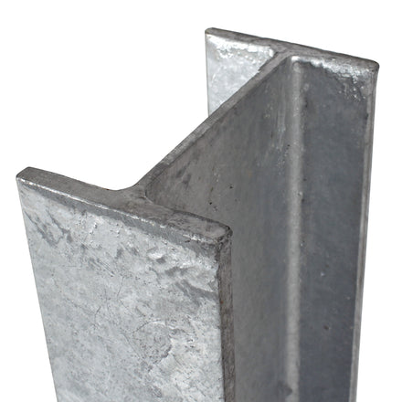 Bolt Down 610mm RSJ Armco Barrier Post Galvanised Steel