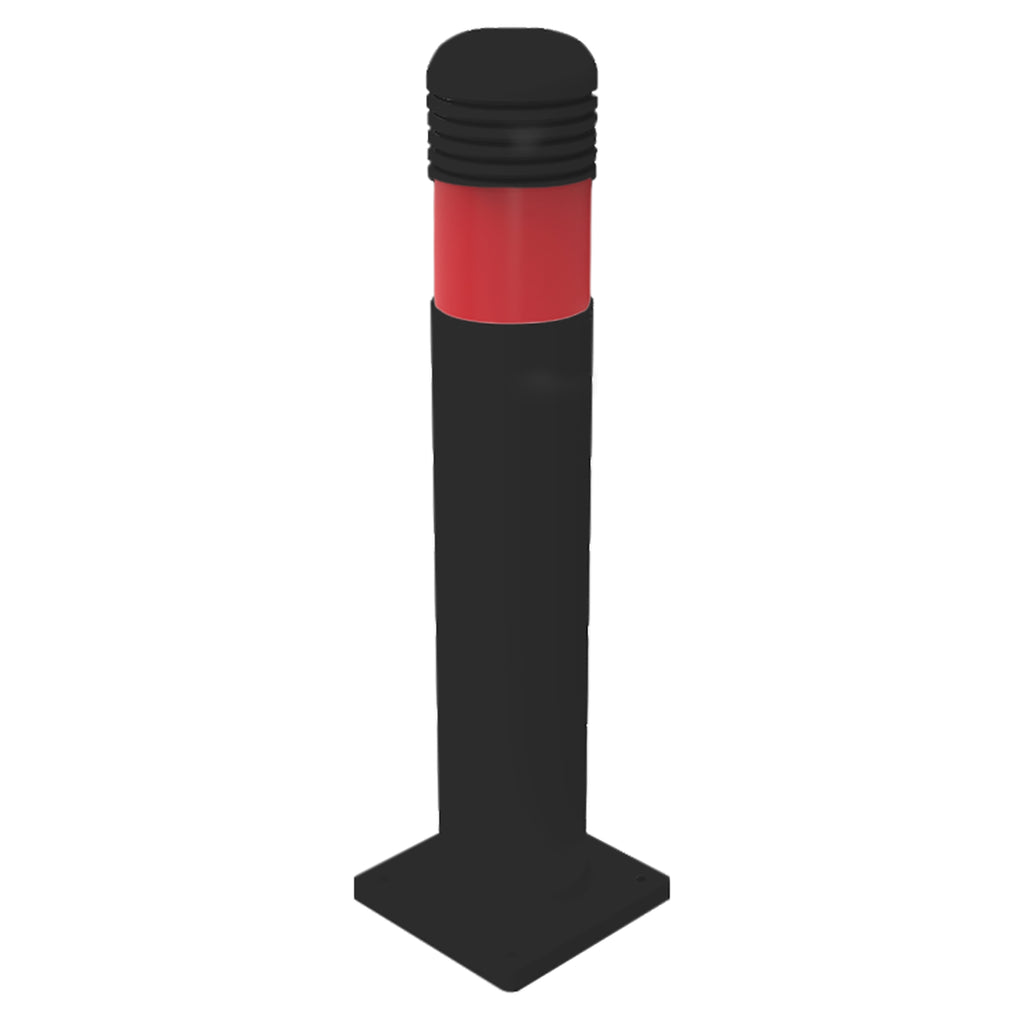 Munro Bollard ST-CITY Series - Multiple Options (Surface Mounted (Bolt Down) / Black / Red)