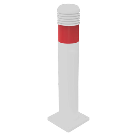 Munro Bollard ST-CITY Series - Multiple Options (Surface Mounted (Bolt Down) / White / Red)