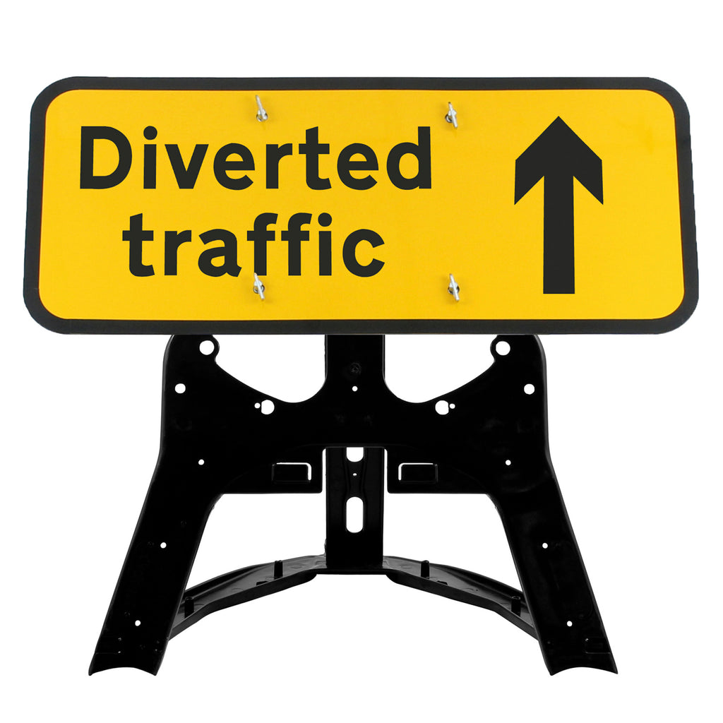 Diverted Traffic Arrow Up Sign QuickFit EnduraSign Dia. 2703 | 1050x450mm