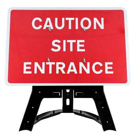 Caution Site Entrance Sign QuickFit EnduraSign | 1050x750mm