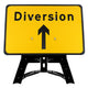 Diversion Straight Ahead Arrow Up Sign QuickFit EnduraSign Dia 2702| 1050x750mm