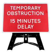 Temporary Obstruction 15 Minutes Delay Sign QuickFit EnduraSign | 1050x750mm