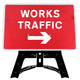 Works Traffic Arrow Right Sign QuickFit EnduraSign Dia 7303 | 1050x750mm