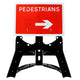 Pedestrians Reversible Arrow Sign QuickFit EnduraSign Dia. 7018 | 600x450mm