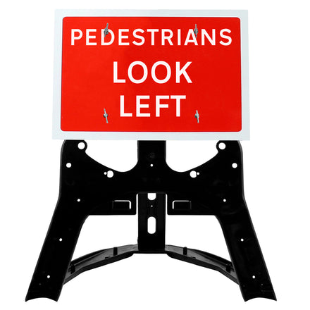 Pedestrians Look Left Sign QuickFit EnduraSign Dia. 7017 | 600x450mm