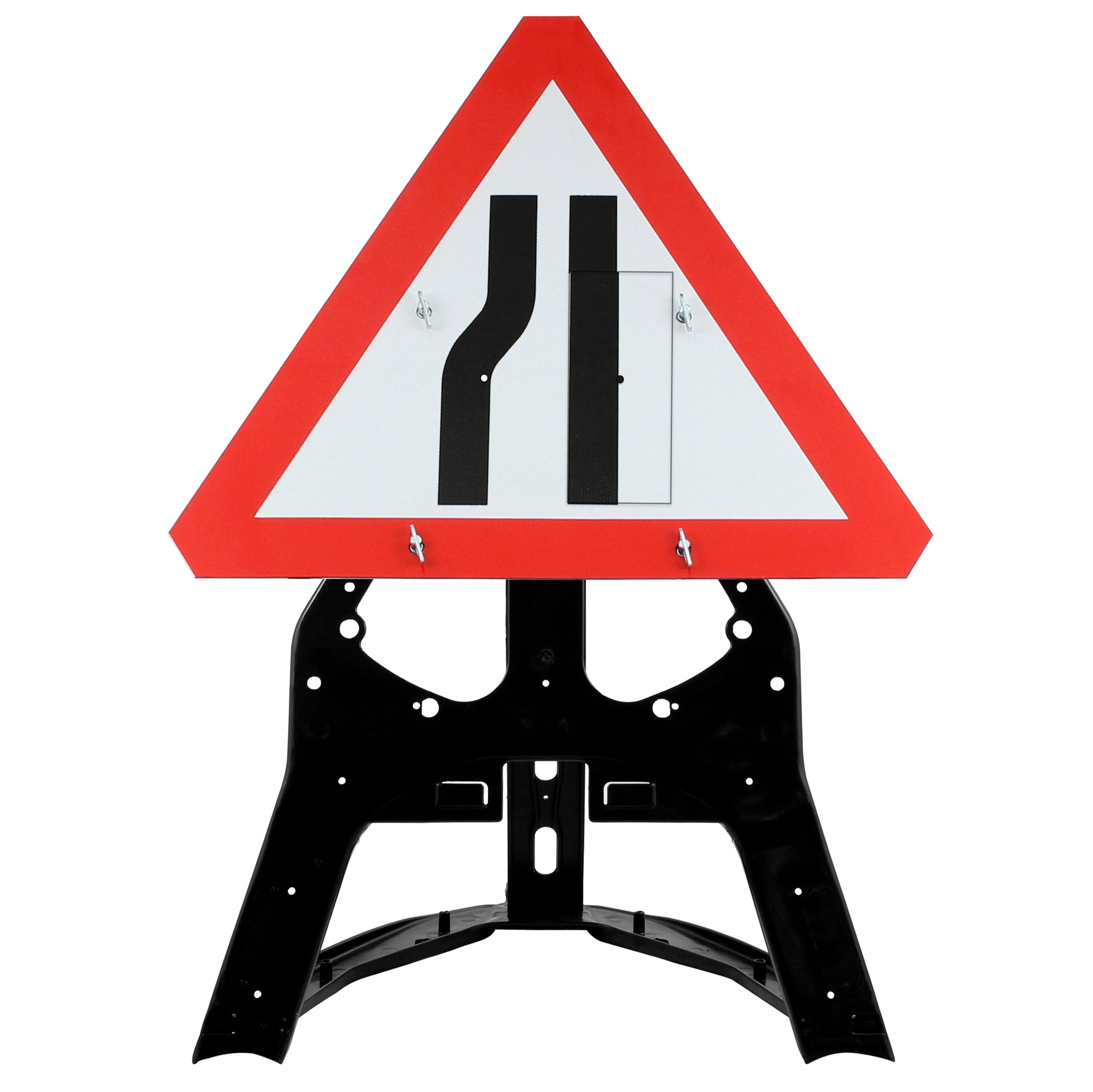 "Road Narrows Bitte Langsamer" Warnschild – Metallblech 20x30 Cm Für Innen & Außen