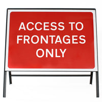 Access to Frontages Only Sign - Zintec Metal Sign Face | 1050x750mm