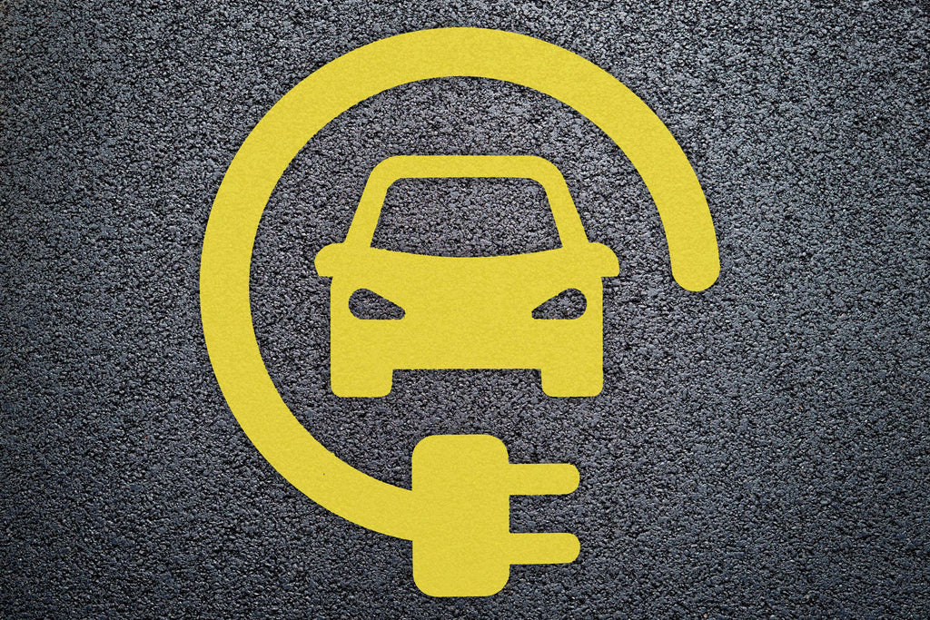 Unofficial Car Charging Logo Thermoplastic Paint Variant 1