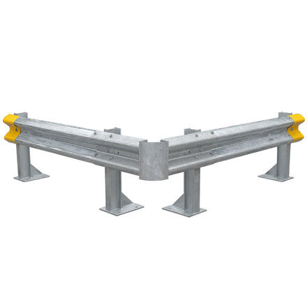 Armco Barrier Flexible External Corner Kit (Starter Kit) (Yellow Cap / Bolt Down RSJ Section)