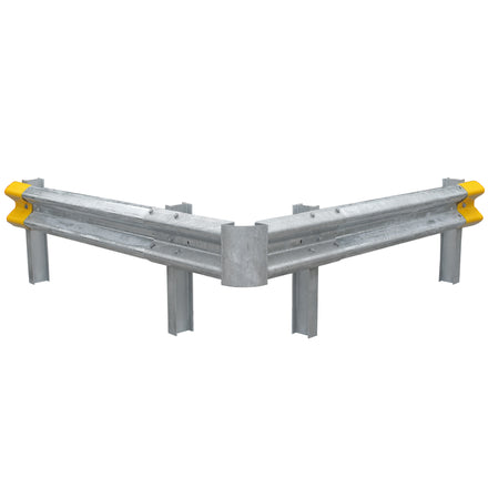 Armco Barrier Flexible External Corner Kit (Starter Kit) (Yellow Cap / Cast In RSJ Section)