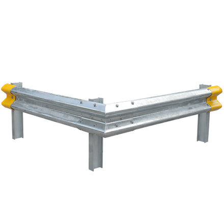 Armco Barrier Rigid External Corner Kit (Starter Kit) (Yellow Cap / Cast In RSJ Section)