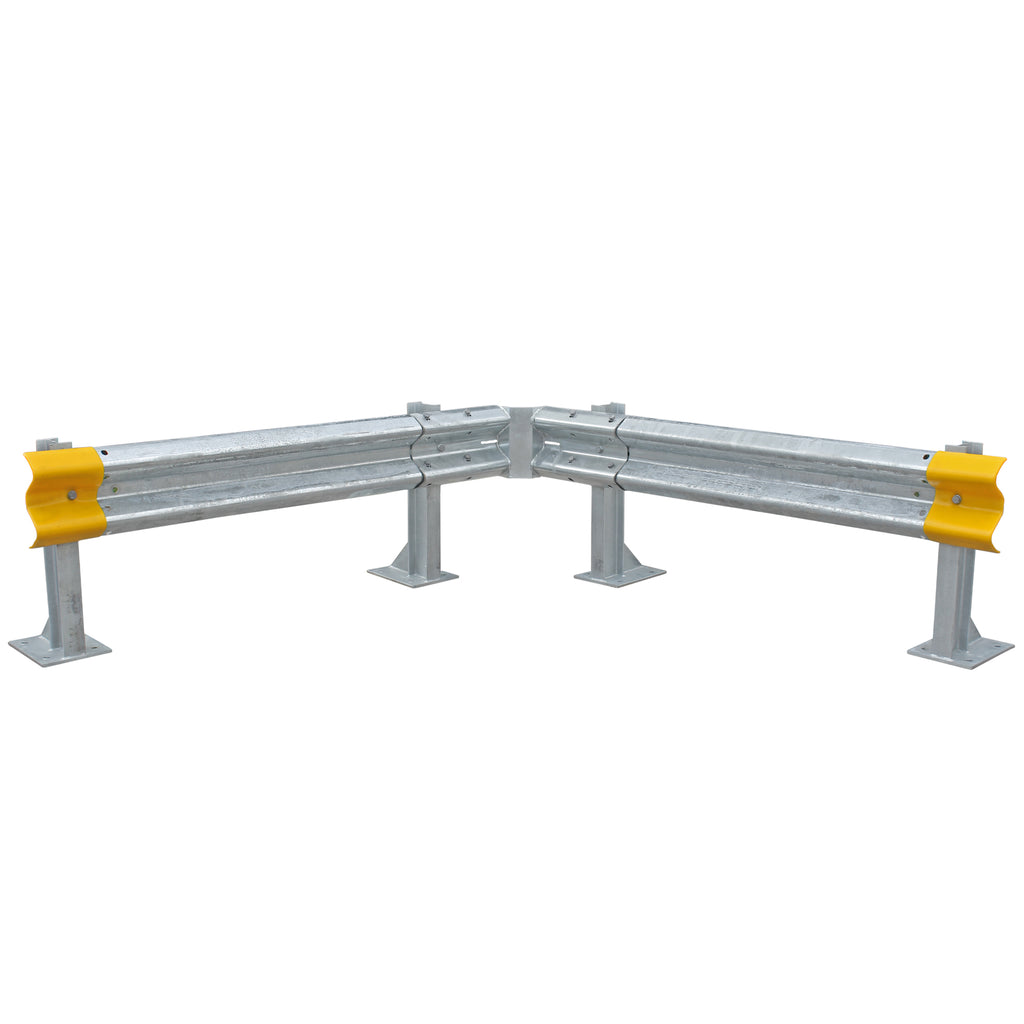 Armco Barrier Flexible Internal Corner Kit (Starter Kit) (Yellow Cap / Bolt Down RSJ Section)