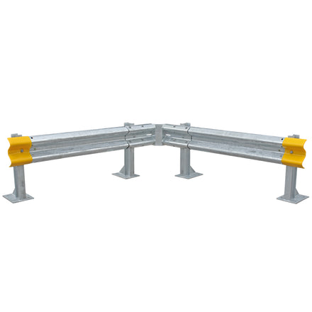 Armco Barrier Flexible Internal Corner Kit (Starter Kit) (Yellow Cap / Bolt Down RSJ Section)