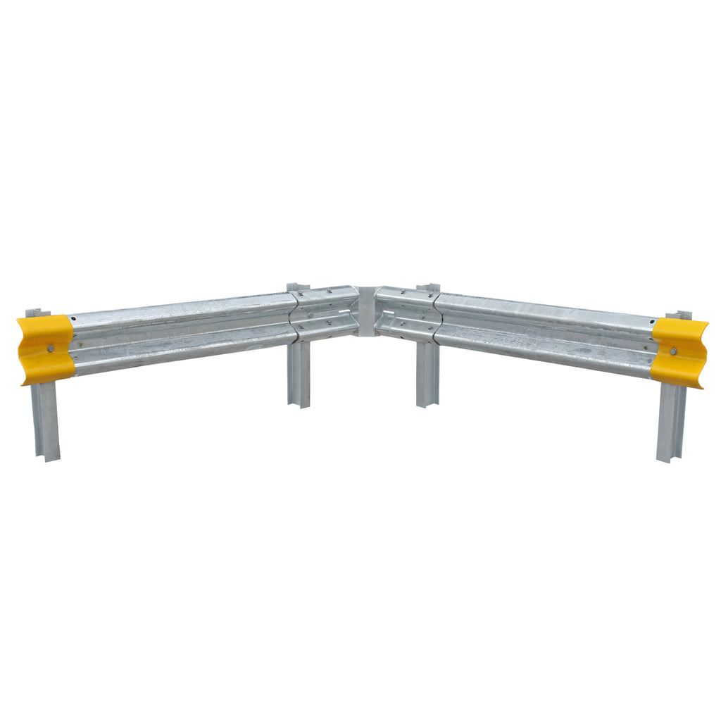 Armco Barrier Flexible Internal Corner Kit (Starter Kit) (Yellow Cap / Cast In RSJ Section)