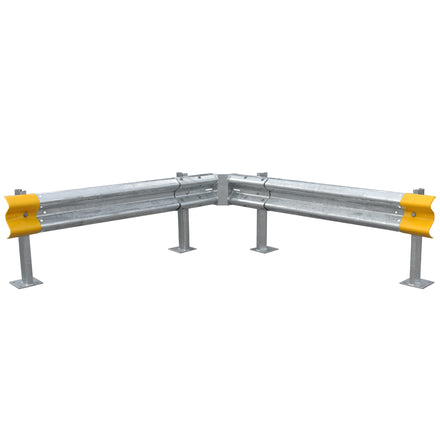 Armco Barrier Flexible Internal Corner Kit (Starter Kit) (Yellow Cap / Bolt Down Z-Secton)