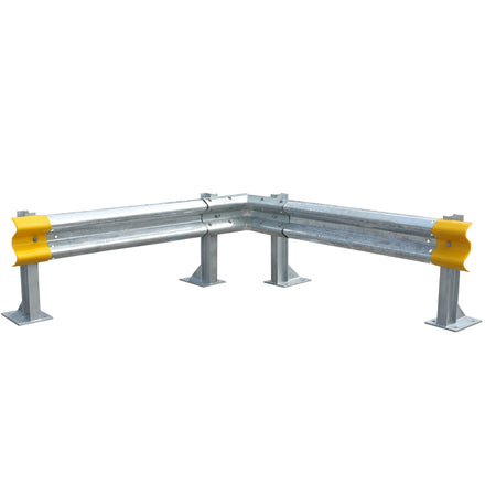 Armco Barrier Rigid Internal Corner Kit (Starter Kit) (Yellow Cap / Bolt Down RSJ Section)