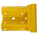 Yellow Pedestrian Friendly Scroll Armco Barrier End Cap Galvanised Steel