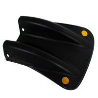 Black Plastic Fishtail Armco Barrier End Cap Inc Reflectors