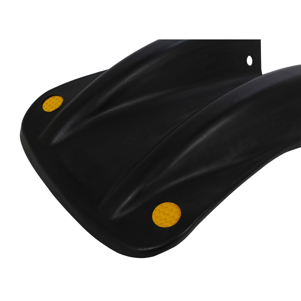 Black Plastic Fishtail Armco Barrier End Cap Inc Reflectors