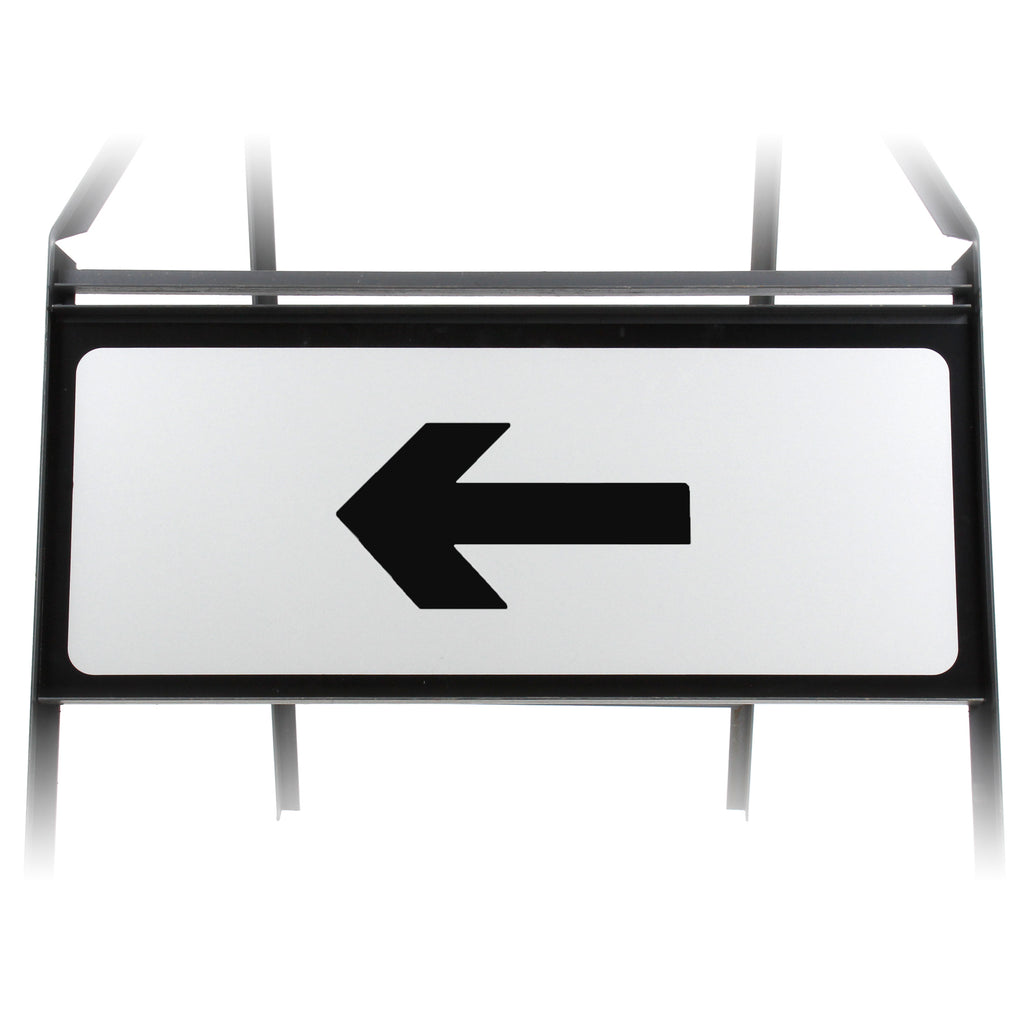 Arrow Left Supplementary Plate - Metal Sign