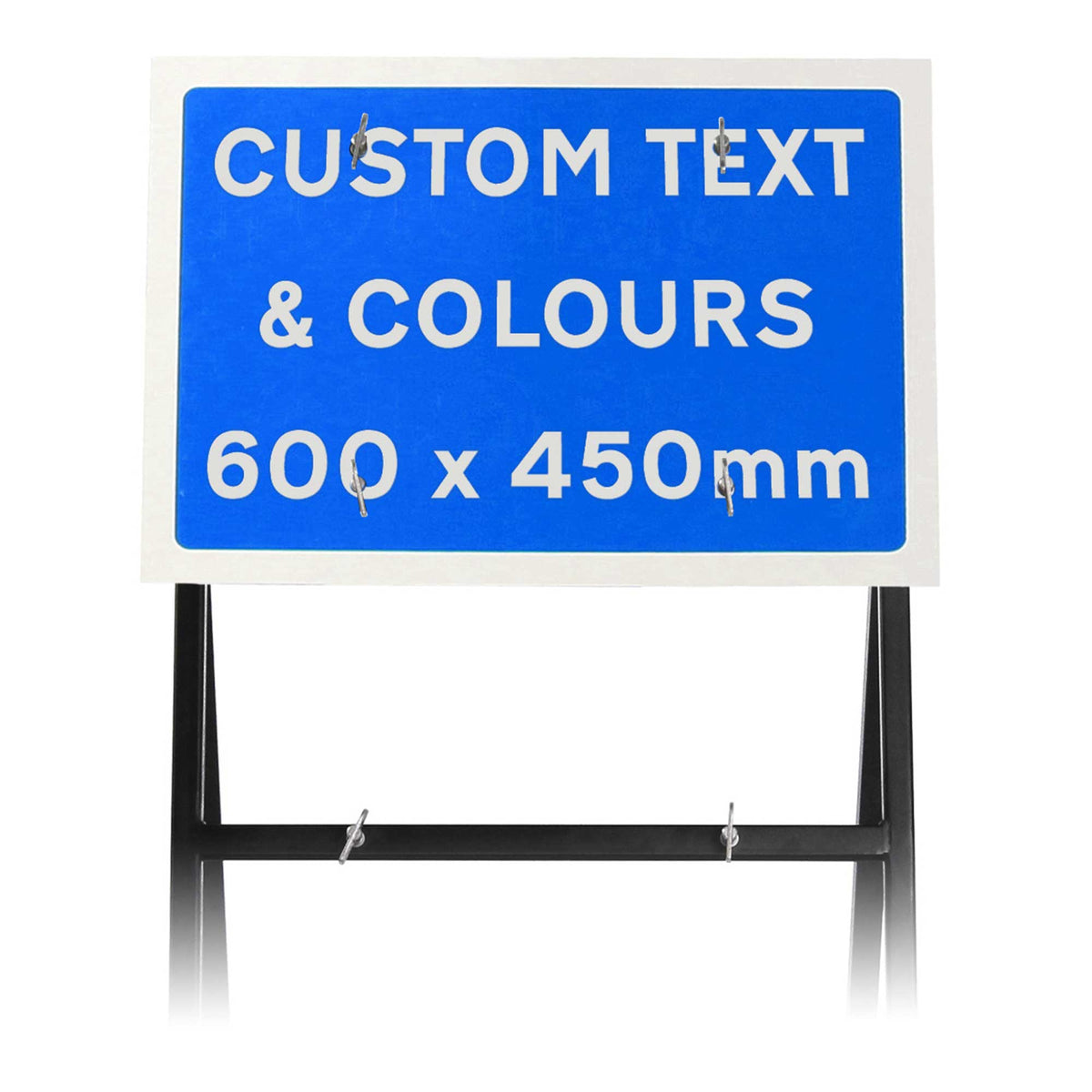 Quick Shop Signs Custom 600x450mm Quick Fit Sign 3mm Plastic Backing – Start Safety UK