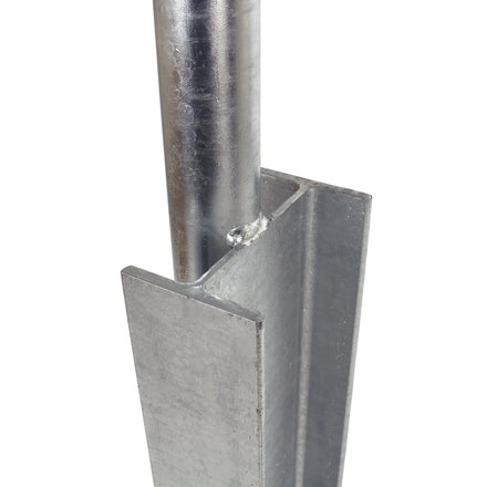 Bolt Down 760mm Handrail Mount RSJ Armco Barrier Post Galvanised Steel