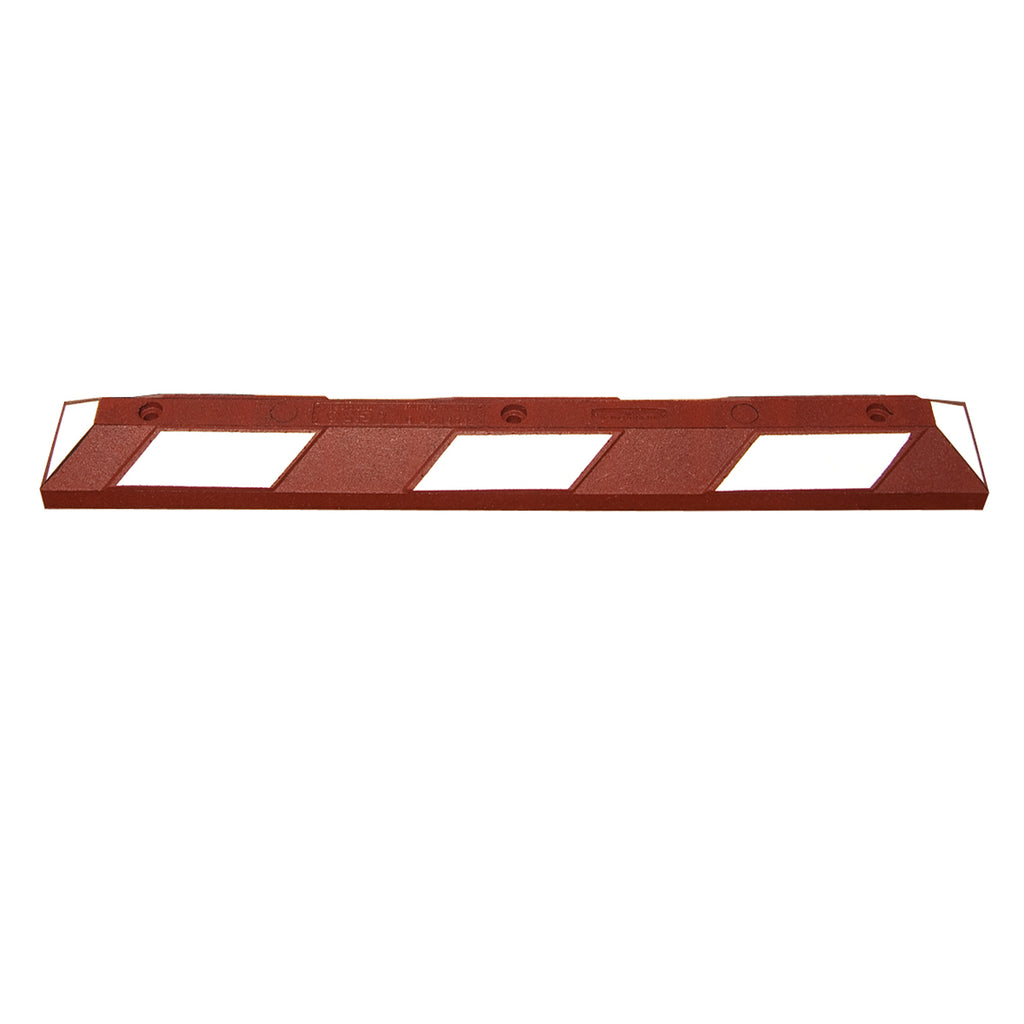 Park-aid Rubber Wheel Stop With Fixings (Brick-Red & White / 1200mm)