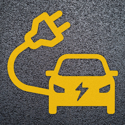 Unofficial Car Charging Logo Thermoplastic Paint Variant 2 (Yellow / None)