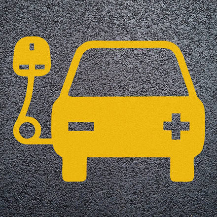 Unofficial Car Charging Logo Thermoplastic Paint Variant 3 (Yellow / None)