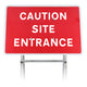 Caution Site Entrance' | Quick Fit Sign (Face Only) | 1050x750mm