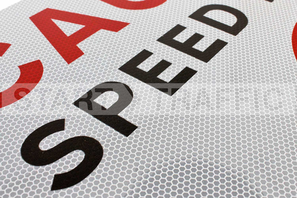 Caution Speed Bumps 10mph Advisory Sign - Post Mount
