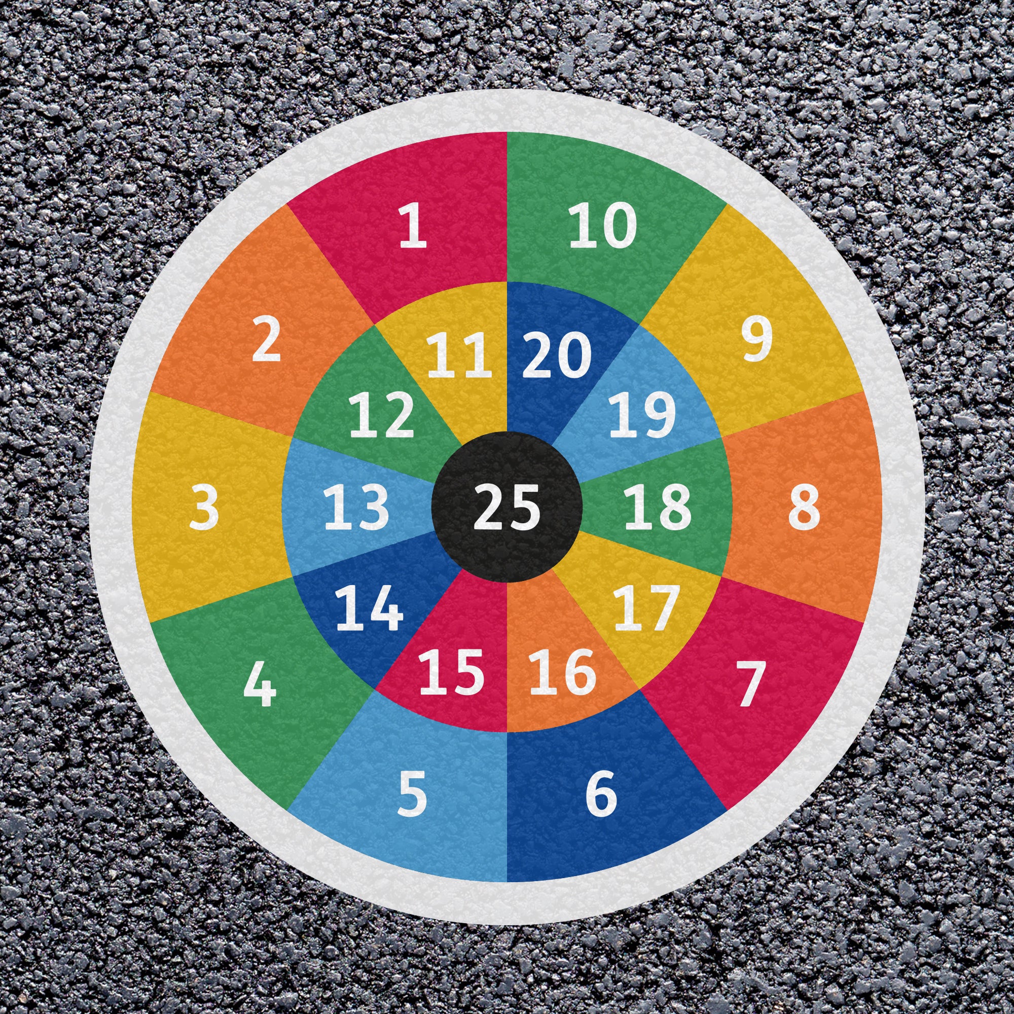 Target. Sign Game Coloured Target Game Playground Marking (3000mm x 3000mm) | Preformed ...