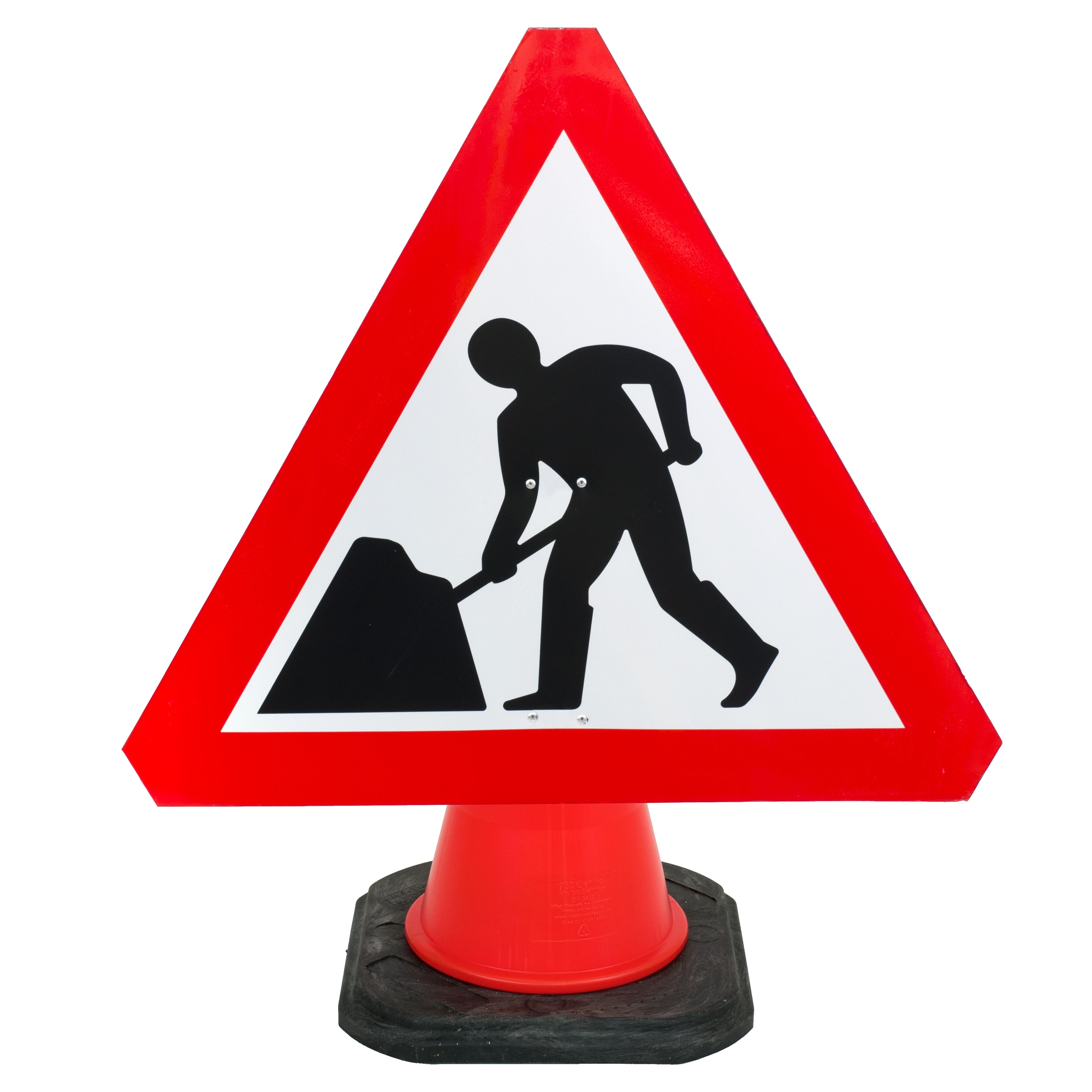 Men At Work 750mm Temporary Road Sign - Plastic Safety Sign For Street Works