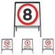 Custom Speed Limit Sign 750x750mm Sign Face  - Metal Road Sign