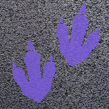 Animal Footprint Playground Markings (Pair) (Violet (Signal) - RAL 4008 / Dinosaur Footprint)