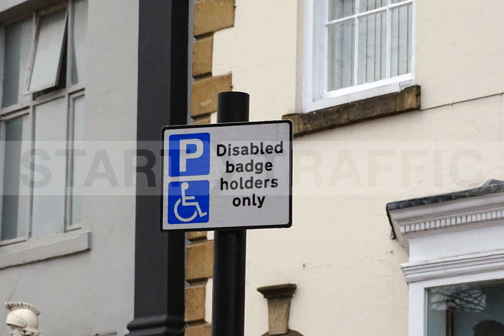 Disabled Badge Holders Only Sign Post Mounted Dia. 661A R2/RA2