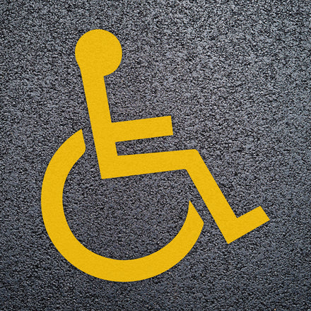 Disabled Road Sign For Parking Bays Thermoplastic