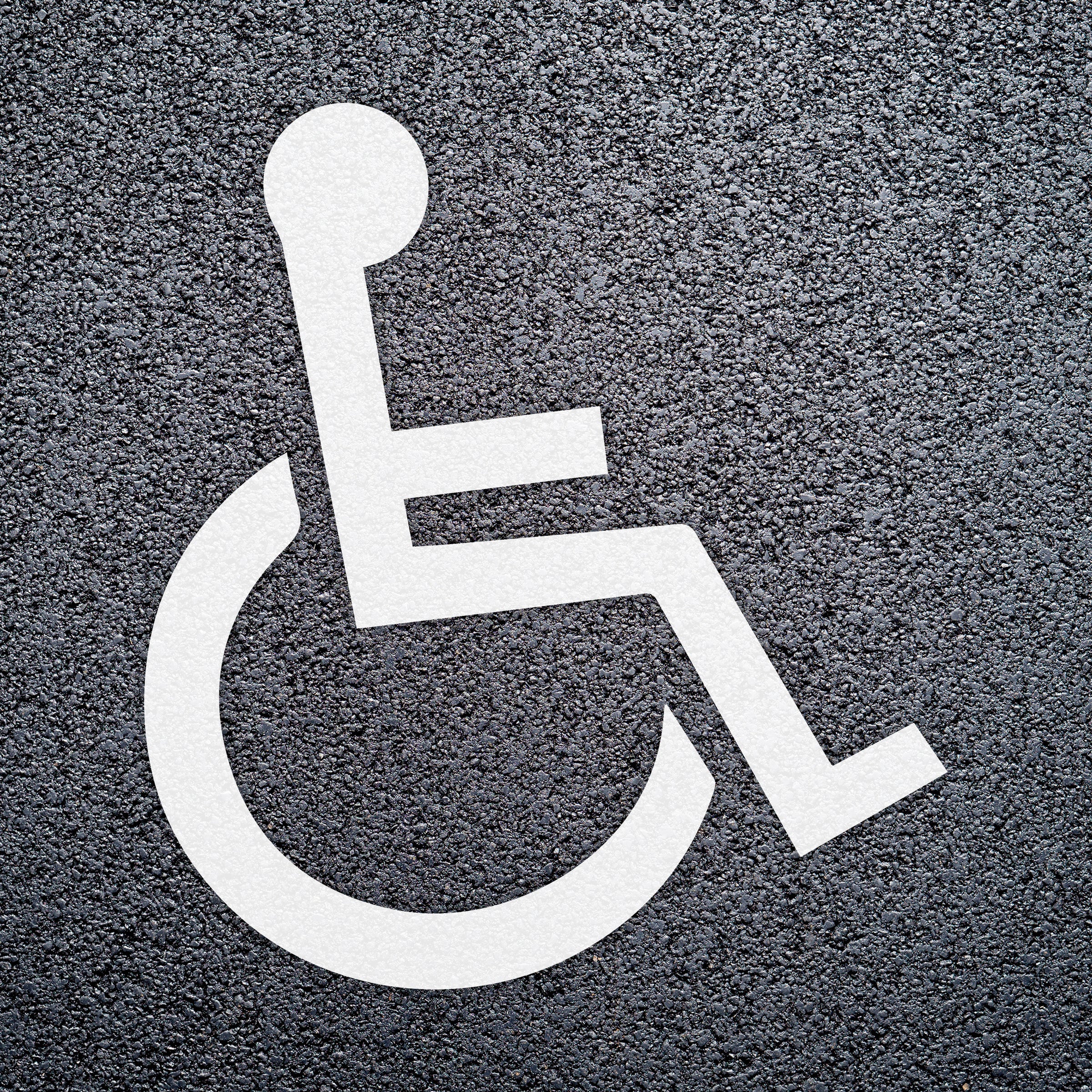 Disabled Road Sign For Parking Bays Thermoplastic – Start Safety UK