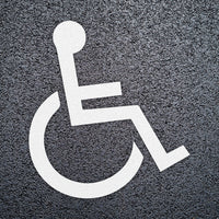 Disabled Road Sign For Parking Bays Thermoplastic (White / None / 800mm)